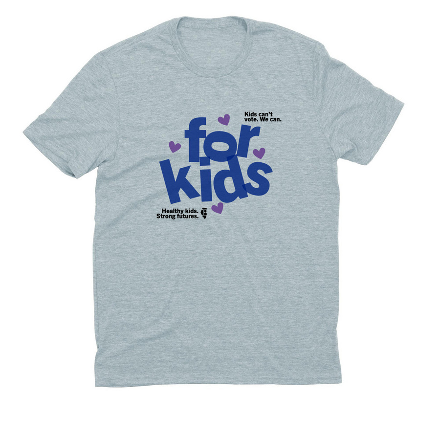 Vote for Kids - Hearts!, a I Like You Blue Allmade Eco Triblend Unisex Tee