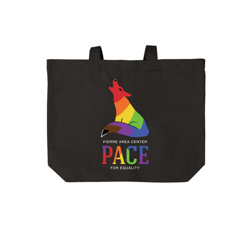PACE Totes, a Deep Black Cotton Canvas Tote Bag