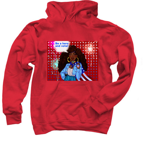 Vote!, a Red Pullover Hoodie