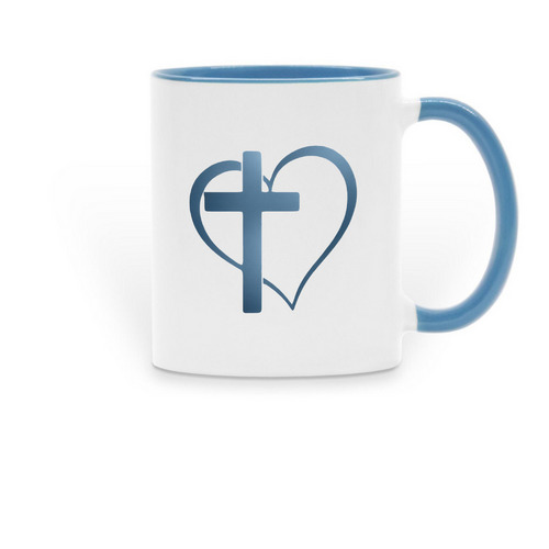 graceful mug&nbsp;, a Light Blue Two-Tone Ceramic Mug