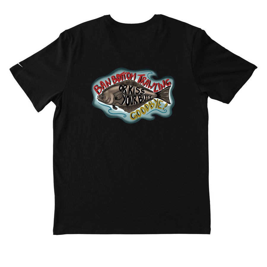 Kiss your butt goodbye, a Black Nike Dri-FIT Jersey Blend Performance Tee (back-view)