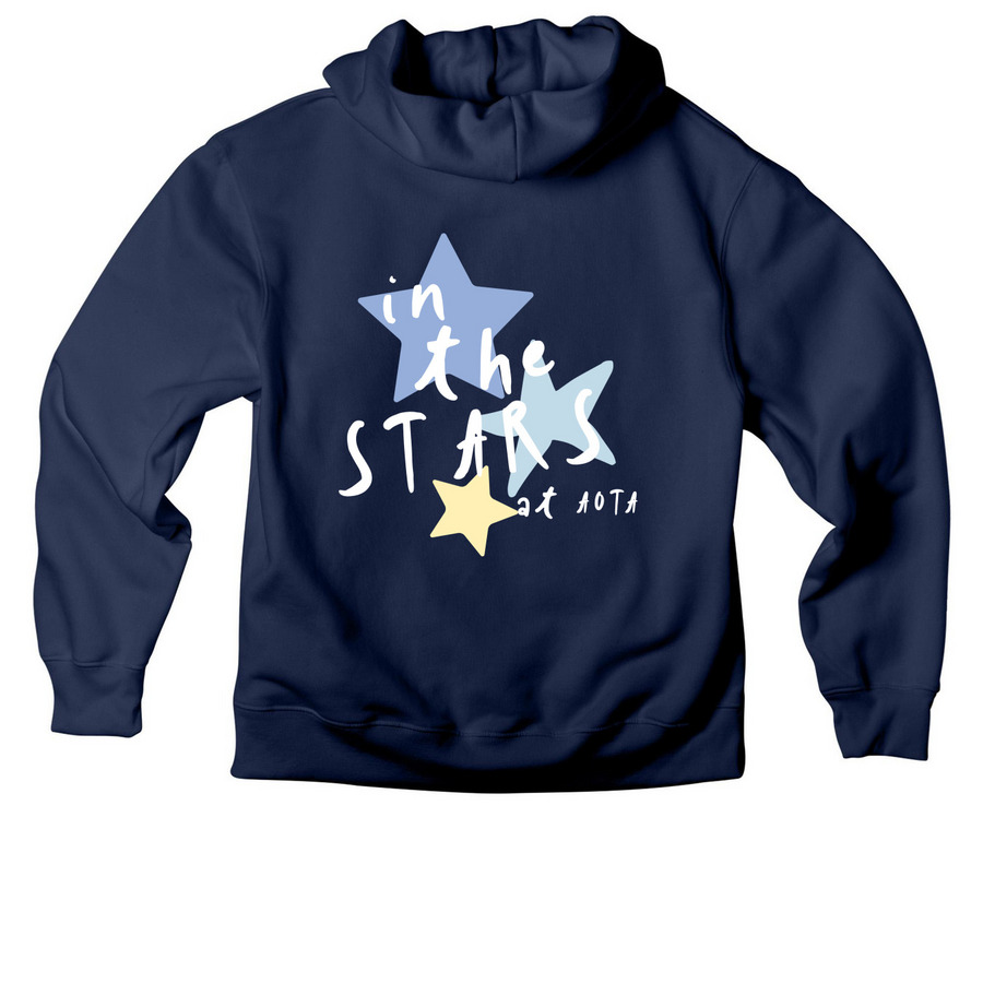 "In The Stars" Sweatshirt - Adult & Youth, a Navy Premium Heavyweight Pullover Hoodie (back-view)