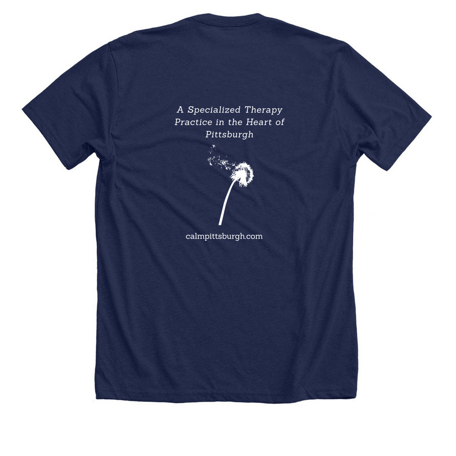 General Calm Merch, a Solid Navy Blend Premium Unisex Tee (back-view)
