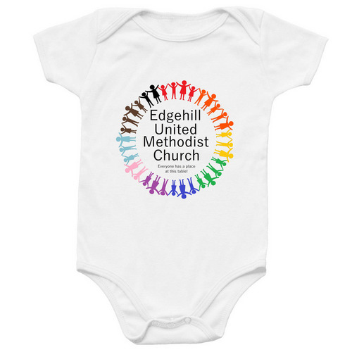 Edgehill UMC Onesie, a White Infant Onesie
