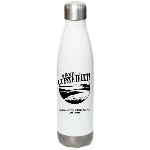 The Inlet Bottle, a White Stainless Steel Water Bottle