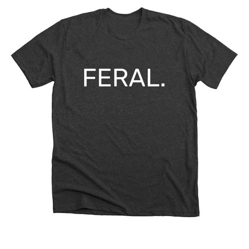 Feral- Smiley's Rescues, a Dark Grey Heather Premium Unisex Tee