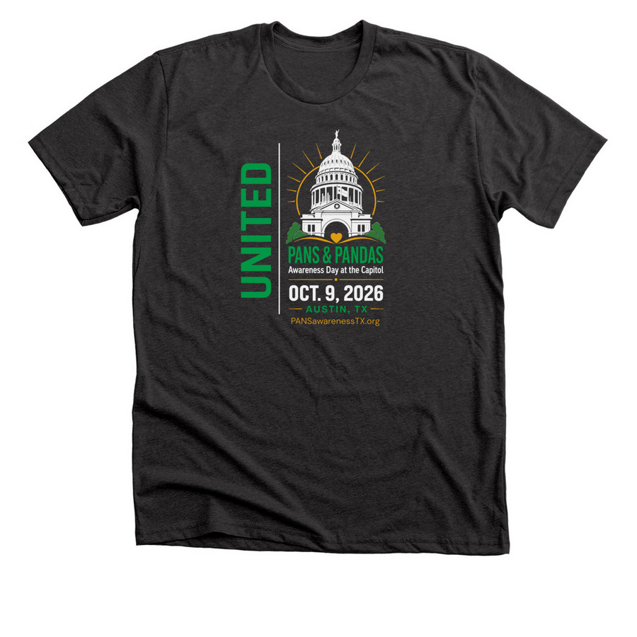 PANS/PANDAS Awareness Day 2026, a Dark Grey Heather Premium Unisex Tee
