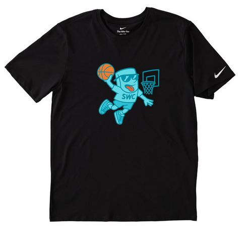 SOAPMAN, a Black Nike Dri-FIT Jersey Blend Performance Tee
