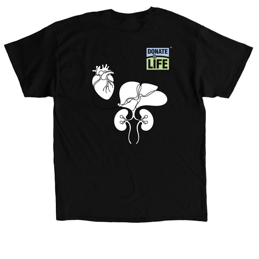 Donate Life NYS- NYC Marathon, a Black Classic Unisex Tee (back-view)