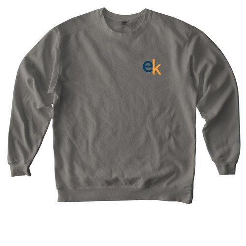 Empowering Kids Logo Wear, a Grey Comfort Colors Crewneck Sweatshirt