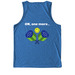 "One more game" Pickleball shirts, a Azure Blue Allmade Eco Triblend Tank (back-view)