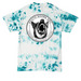 SSGRC | BLACK, a Teal Crystal Tie Dye Tee (back-view)