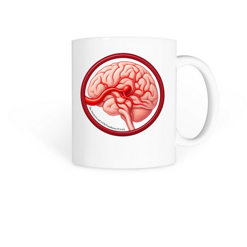 The Aneurysm Anatomy Mug, a White Coffee Mug