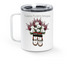 TundraFlowerClassics, a White Stainless Steel Travel Mug (back-view)