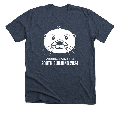 Virginia Aquarium- South Building 2024, a Heather Midnight Navy Premium Unisex Tee