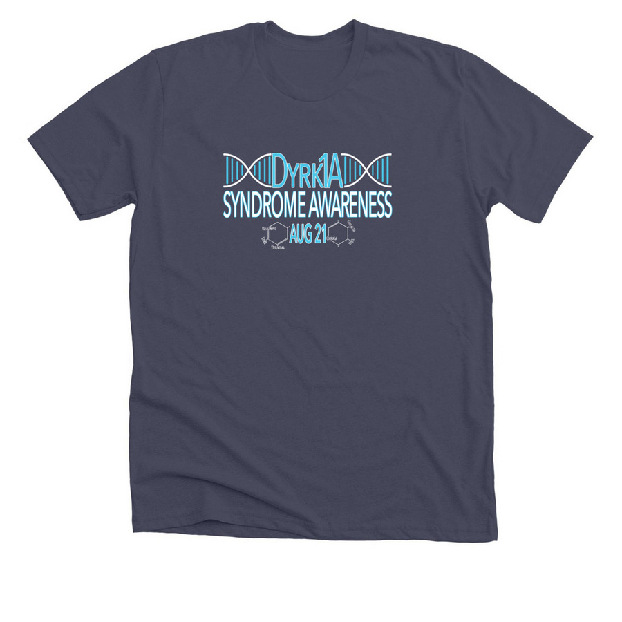 DYRK1A Shirts, a Heather Midnight Navy Premium Unisex Tee