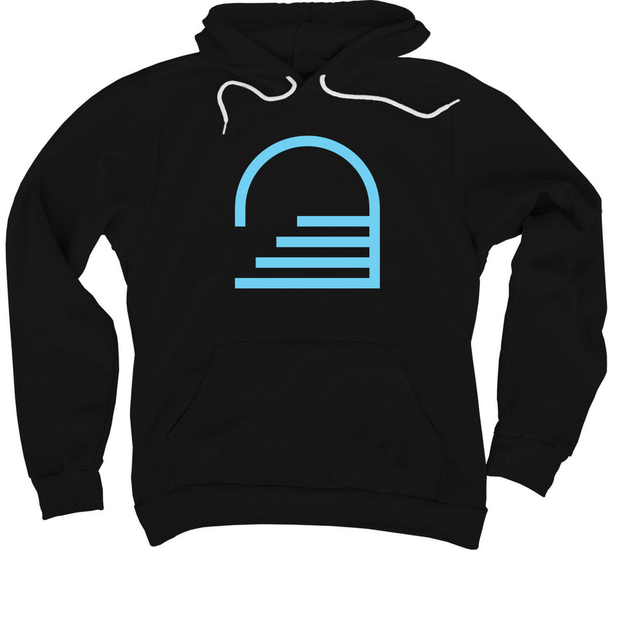Simple EG Blue Mark, a Black Premium Pullover Hoodie