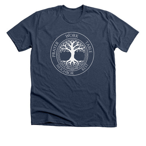 Rule of Life, a Heather Navy Premium Unisex Tee