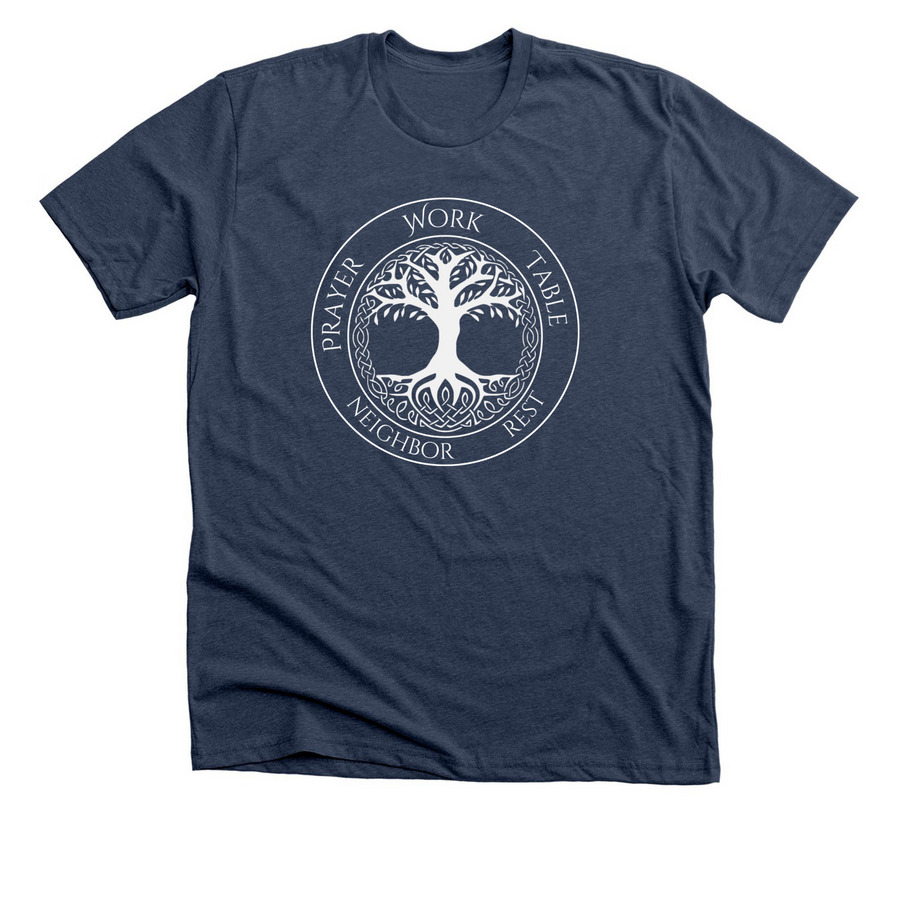 Rule of Life, a Heather Navy Premium Unisex Tee