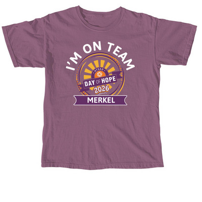 TEAM MERKEL!, a Berry Comfort Colors Unisex Tee