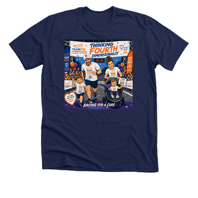 Thinking Fourth Dimensionally Team Tee Shirt, a Solid Navy Blend Premium Unisex Tee