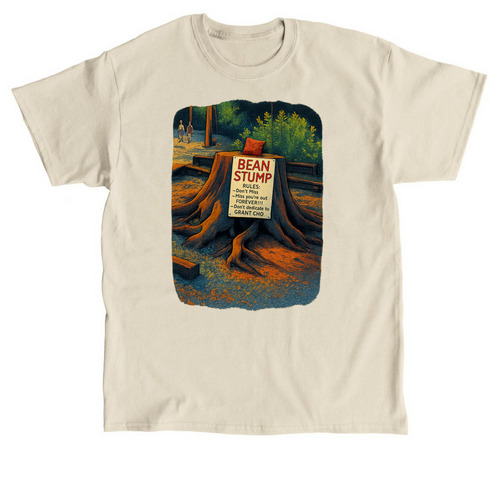 Bean Stump Graphic, a Sand Classic Unisex Tee