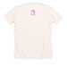 The Pink Love Crew, a Heather Natural Premium Unisex Tee (back-view)