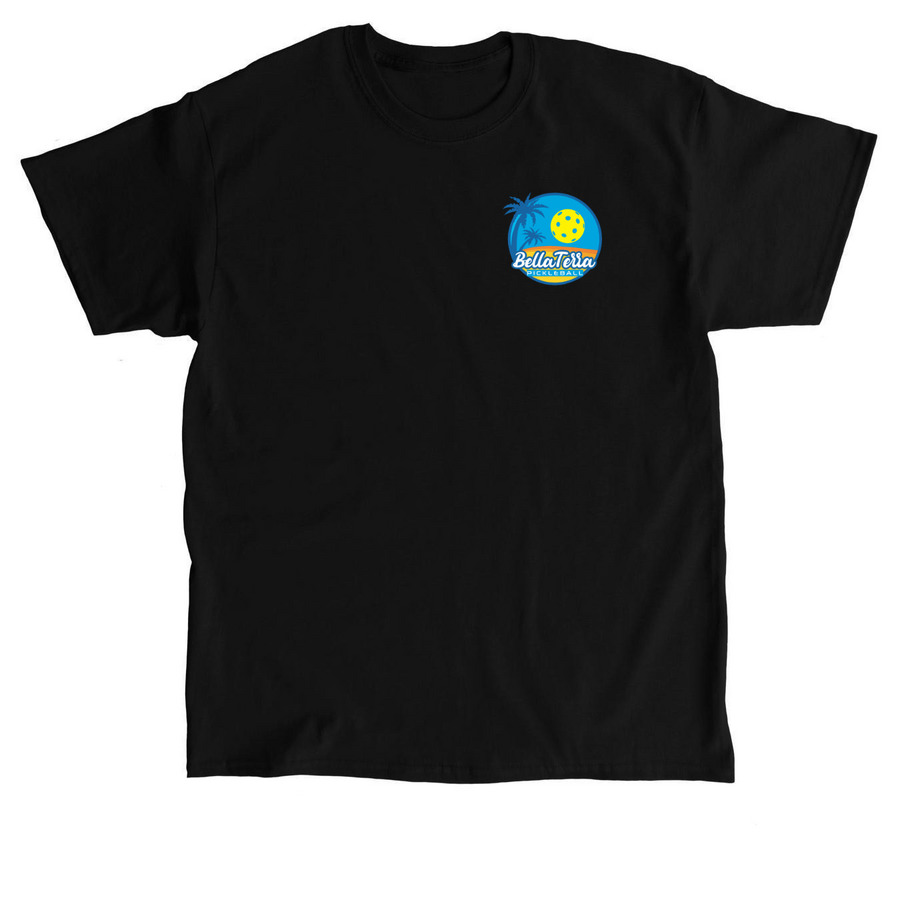 Bella Terra Pickleball Shirts, a Black Classic Unisex Tee