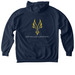 New England Law Review, a True Navy Comfort Colors Pullover Hoodie (back-view)
