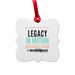 Legacy In Motion Ornament, a White Aluminum Square Ornament