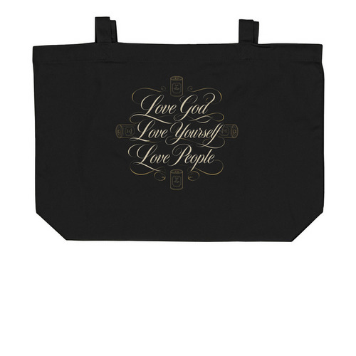 Thoughtful Threads, a Black Large Organic Cotton Tote Bag
