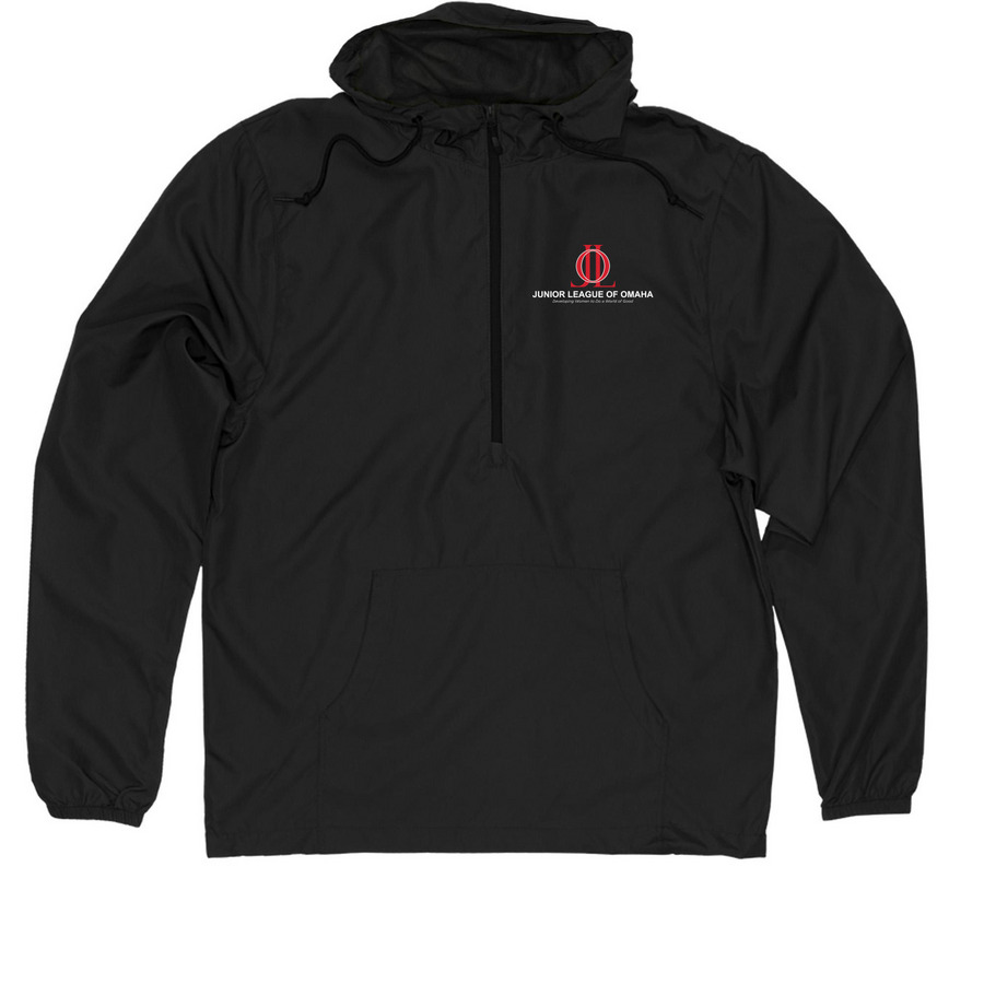 JLO Quarter-Zip Windbreaker, a Black Quarter-Zip Windbreaker