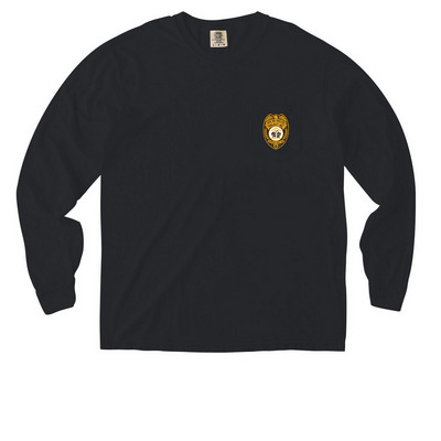 GMSP - Feline Bounty Hunters (Pocketed Shirt), a Black Comfort Colors Long Sleeve Pocket Tee