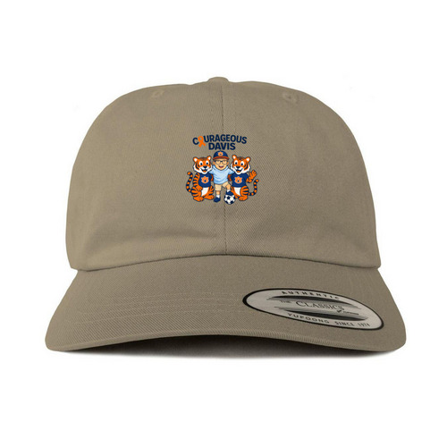 Courageous Davis Hats&nbsp;, a Khaki Printed Classic Baseball Cap