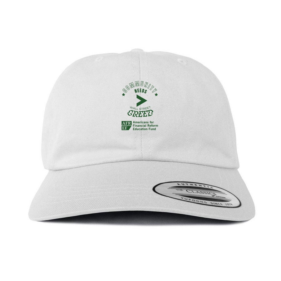 "Community Needs >" Caps, sol Light, a White Printed Classic Baseball Cap