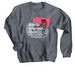 Raise Up Indigenous Voices, a Dark Heather Crewneck Sweatshirt