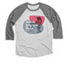 Raise Up Indigenous Voices, a Premium Heather and Heather White 3/4 Sleeve Baseball Tee