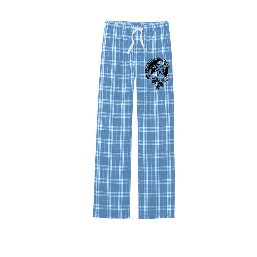 New Logo Black Outline Pants, a True Navy/ Carolina Blue Flannel Pajama Pant