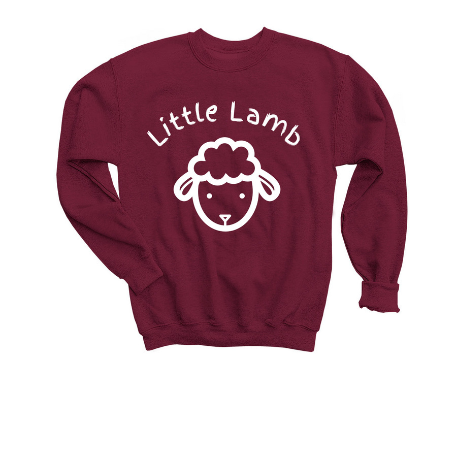 Youth Little Lamb Shirt, a Maroon Youth Crewneck Sweatshirt