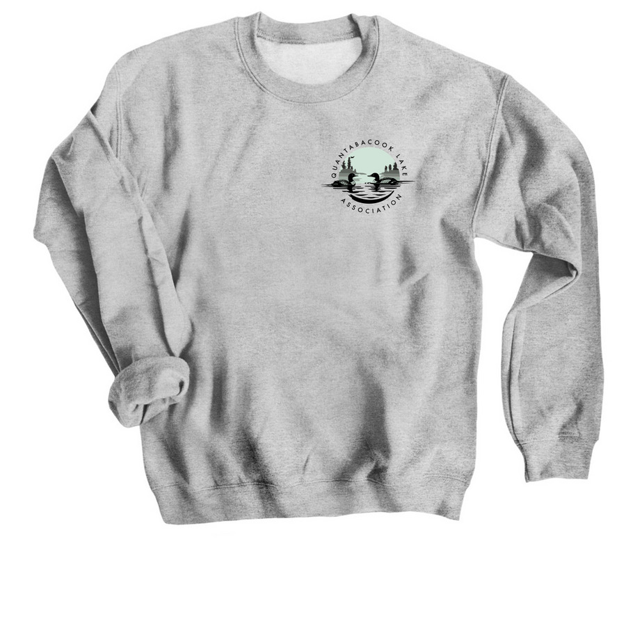 Quantabacook Lake Association, a Sport Grey Crewneck Sweatshirt