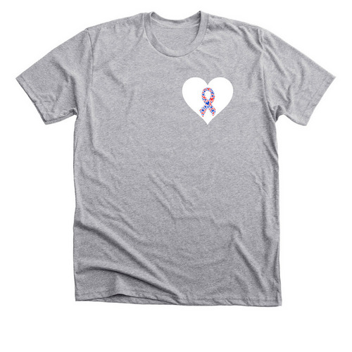 CHD Awareness, a Athletic Heather Premium Unisex Tee
