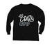 Go Crazy Camp Winter Collection, a Black Youth Long Sleeve Tee