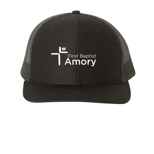 FBC Amory White Logo, a Black Printed Snapback Trucker Cap