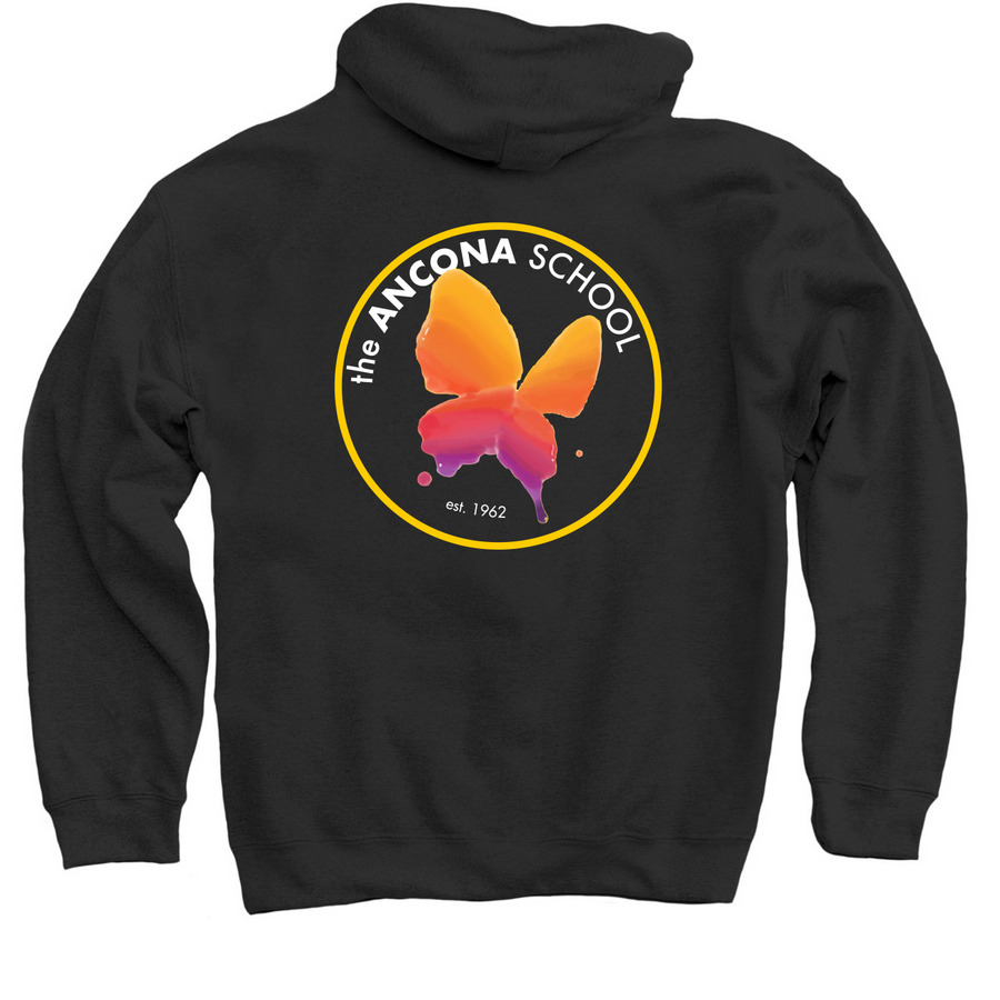Est. 1962 Hoodie (Youth and Adult), a Black Pullover Hoodie (back-view)
