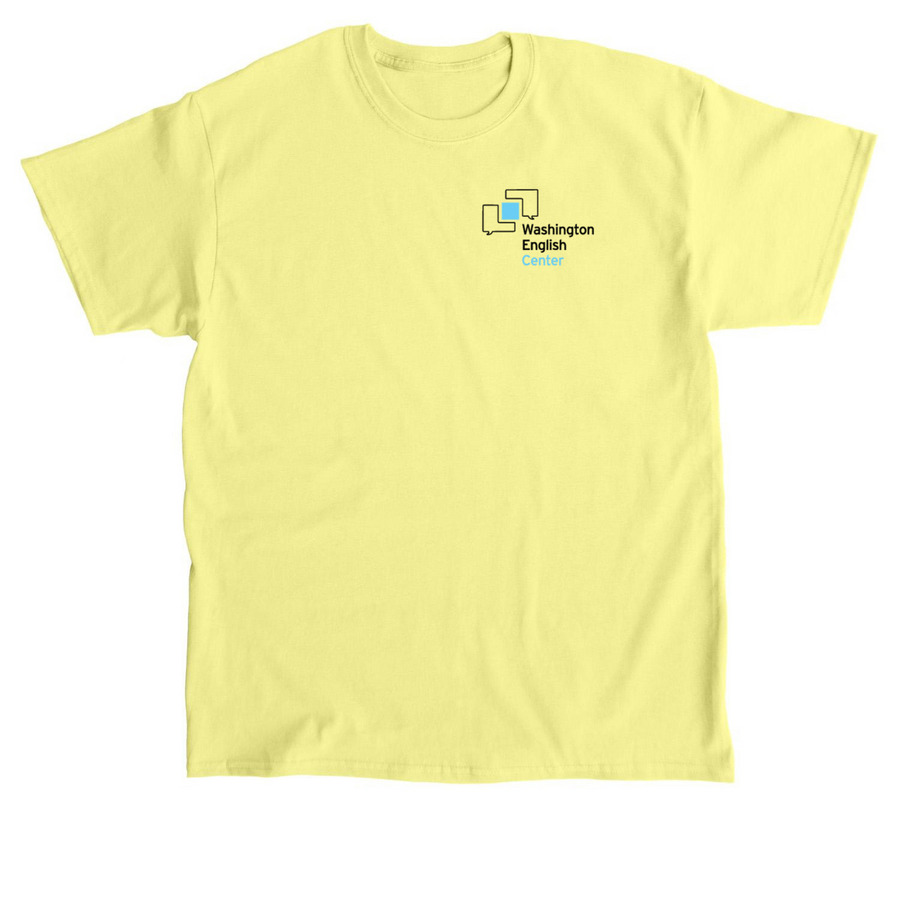 White & Grey with Small Logo, a Cornsilk Classic Unisex Tee