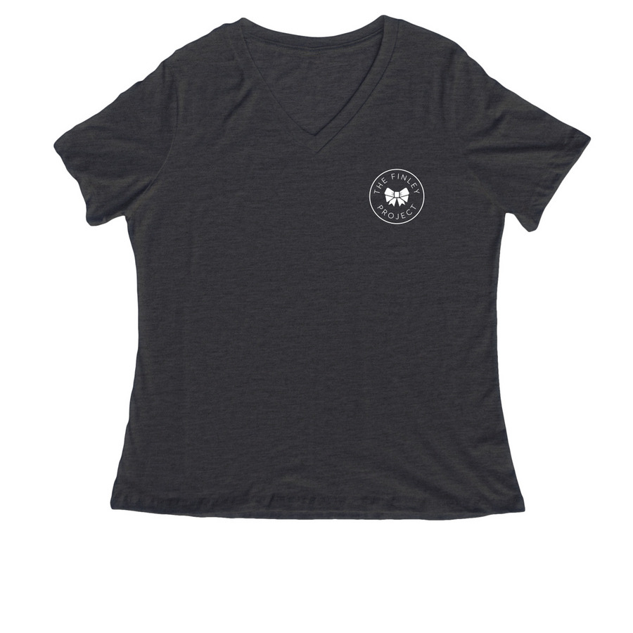 Grief & Joy Can Co-Exist (Grey), a Dark Grey Heather Women's Relaxed V-Neck Tee