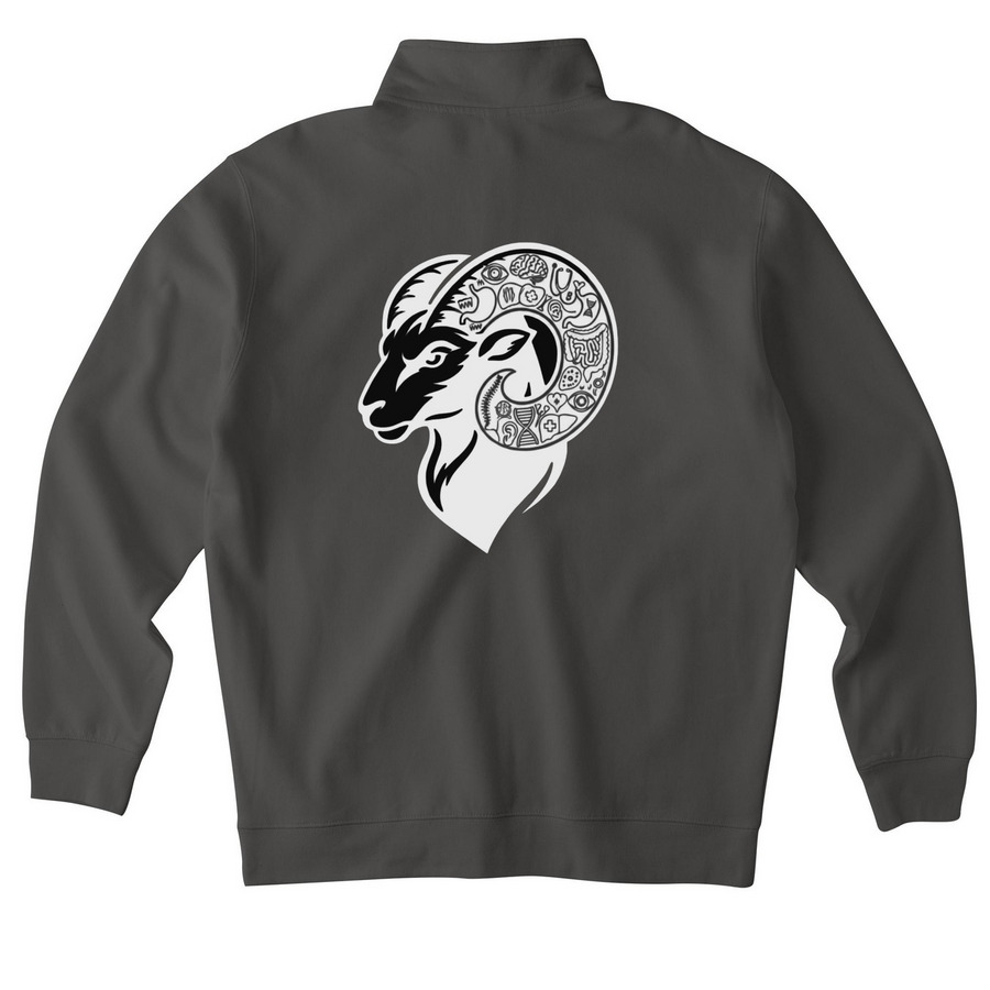 Excellence Collection: NIGHT SHIFT EDITION, a Asphalt Midweight Quarter Zip Pullover (back-view)