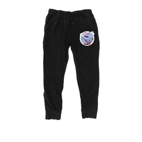 Dreamboats Bottoms -Big Apple Softball League, a Black Midweight Fleece Joggers