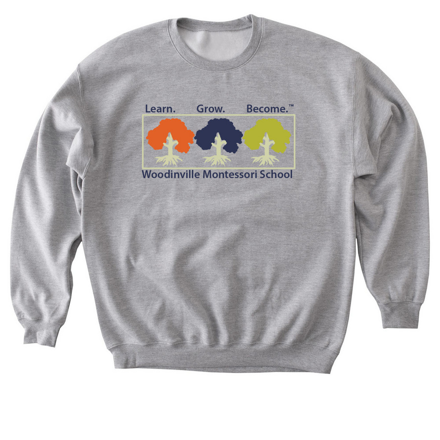 Adult Pullover Crewneck (Color Logo), a Sport Grey Softstyle Crewneck Sweatshirt