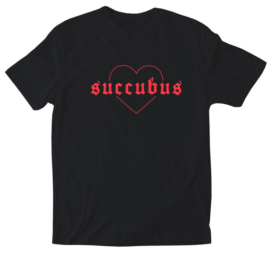 SUCCUBUS <3 TEE, a Black Softstyle Cotton Tee